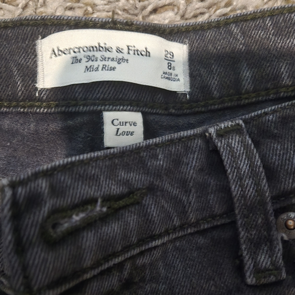 Abercrombie & Fitch Gray Mid Rise Jeans